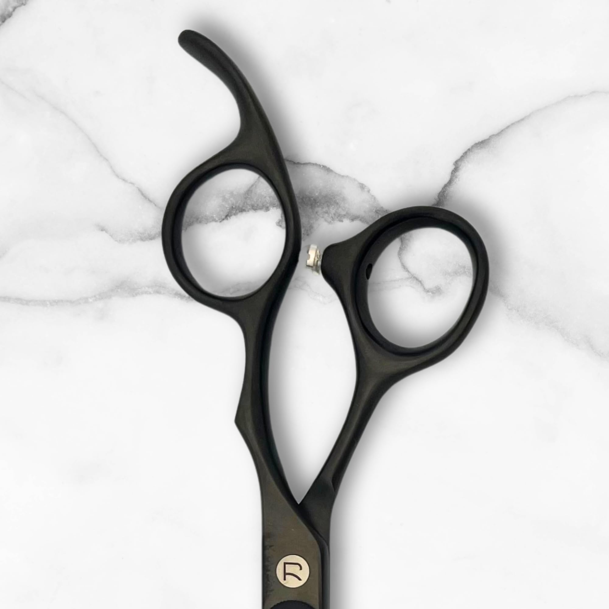 Scissors for Haircutting Professionals - Matte Black Finish - Long Lasting, Sharp Edge for Easy Hair Cuts - 440C Stainless Steel (6.0 Inches)