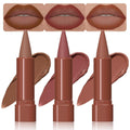BINGBRUSH Lip Liner Set,Matte Lipstick Pencil,Cone Tip for Line&Fill, 3pcs