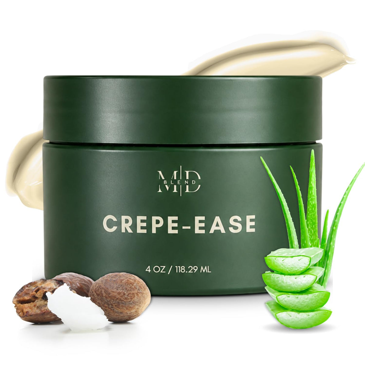 M.D. Blend Crepe-Ease Body Moisturizer for Crepey Skin, Firming Cream, 4 Oz