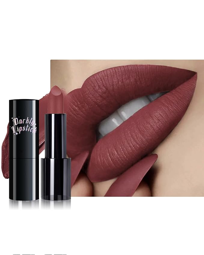 Caedelfly Velvet Matte Lipstick, Brown Nude Lipstick for Women-02