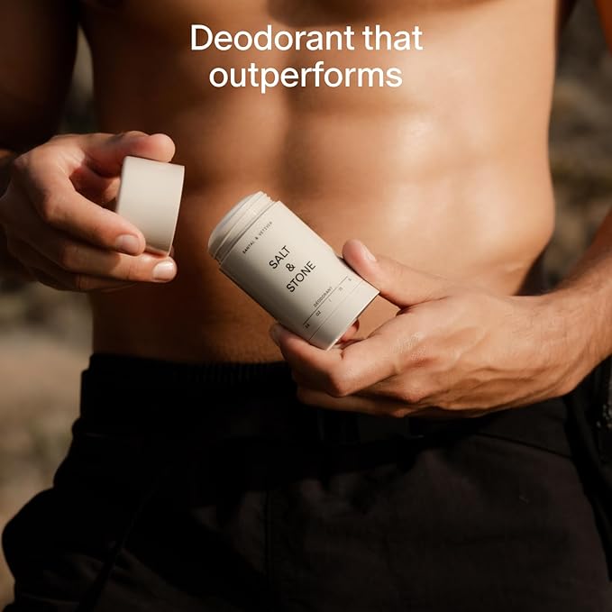 Salt & Stone Aluminum-Free Deodorant, Women & Men Black Rose & Oud 2.6 oz