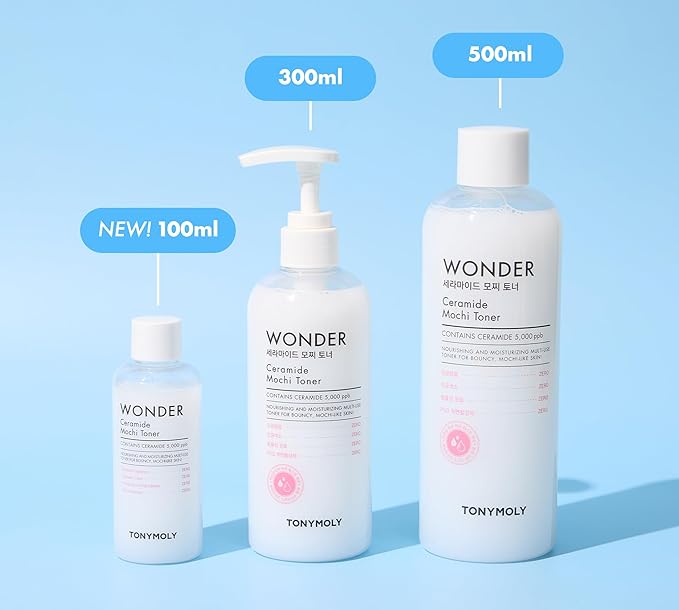 TONYMOLY Wonder Ceramide Mochi Milky Toner, Hydrating Barrier Repair, 500ml