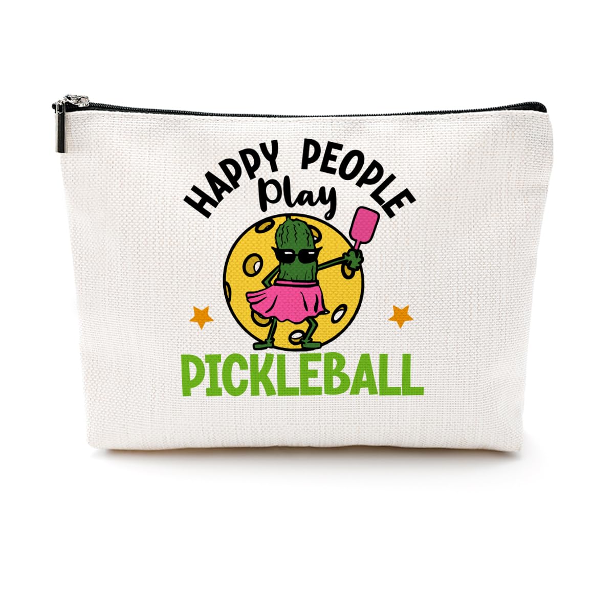 Pickleball Gifts Funny Makeup Bag Accessories Cosmetic Bag Zipper Pouch Pickleball Lover Gifts for Girls Women Fans Player Coaches Mom Sister Christmas Birthday Gifts
