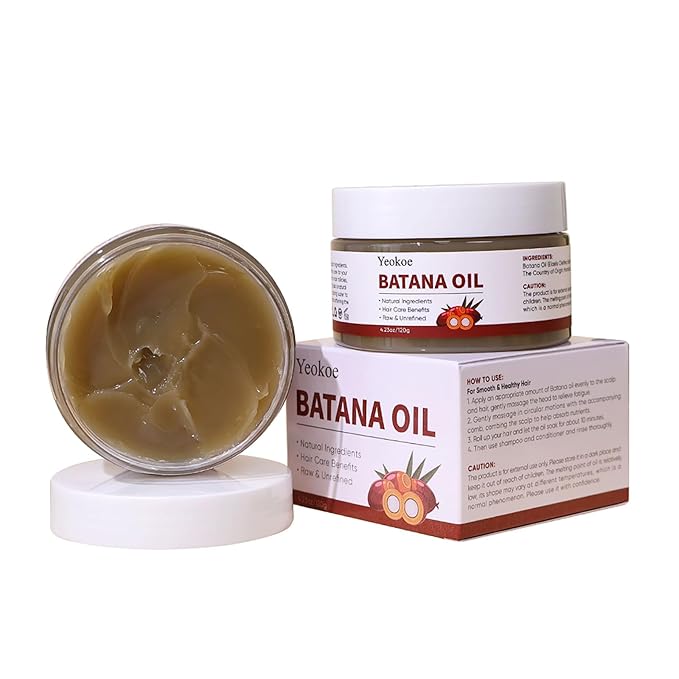 Yeokoe Batana Oil for Hair Growth Pure and Natural Raw Unrefined Dr Sebi,Hair Oil,Great for Skin Care and Hair Care Promotes Hair Thickness for Men Women