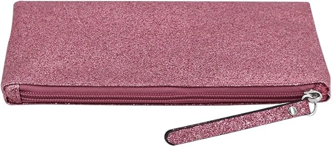 RITTZI Celestial Glitter Makeup Pouch – Seven Stunning Shades - Festive Cosmetic Bag (Starlit Rose)