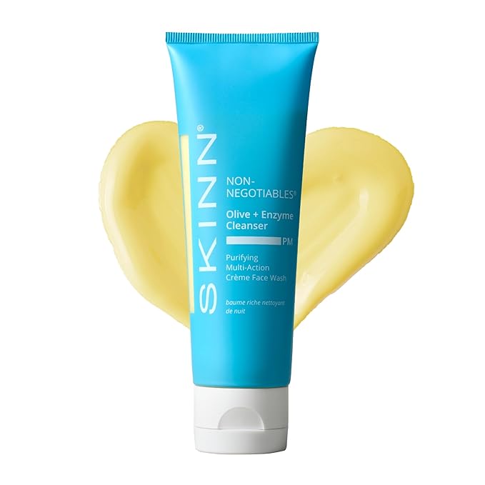 SKINN Evening Face Wash Cream - Olive Oil Enzyme Cleanser - 4oz