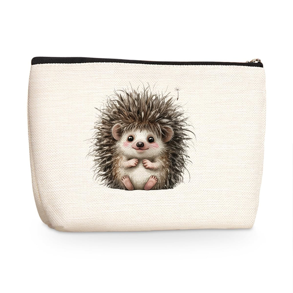 Wenboco Cute Hedgehog Makeup Bag, Travel Organizer Zipper Pouch Hedgehog Makeup Case Cosmetic Bags for Women, Portable Pouch Purse Travel Toiletries Accessories, Christmas Birthday Gifts for Women