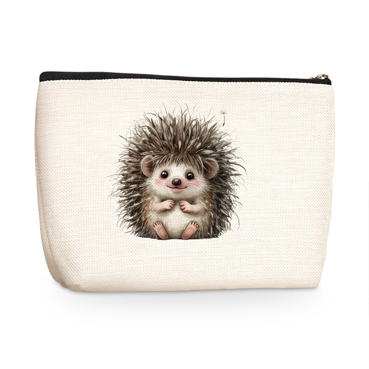Wenboco Cute Hedgehog Makeup Bag, Travel Organizer Zipper Pouch Hedgehog Makeup Case Cosmetic Bags for Women, Portable Pouch Purse Travel Toiletries Accessories, Christmas Birthday Gifts for Women