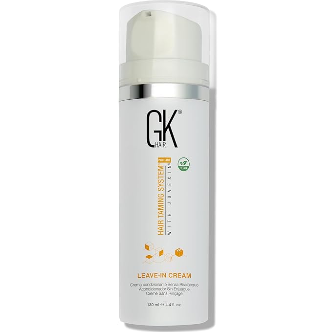 GK HAIR Keratin Leave-In Conditioner for Dry Damaged Hair, 4.4 oz — Frizz Control, Smoothing, Moisturizing & Heat Protection for Color-Treated Hair
