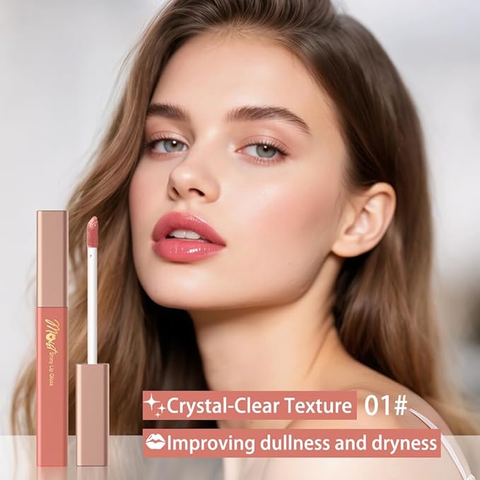 FERLYHR 12 Colors Lip Gloss Set, High-Shine Waterproof Collection, Long Lasting Moisturizing Formula with Mirror Finish, Adult (2#, 1 Count (Pack of 1))