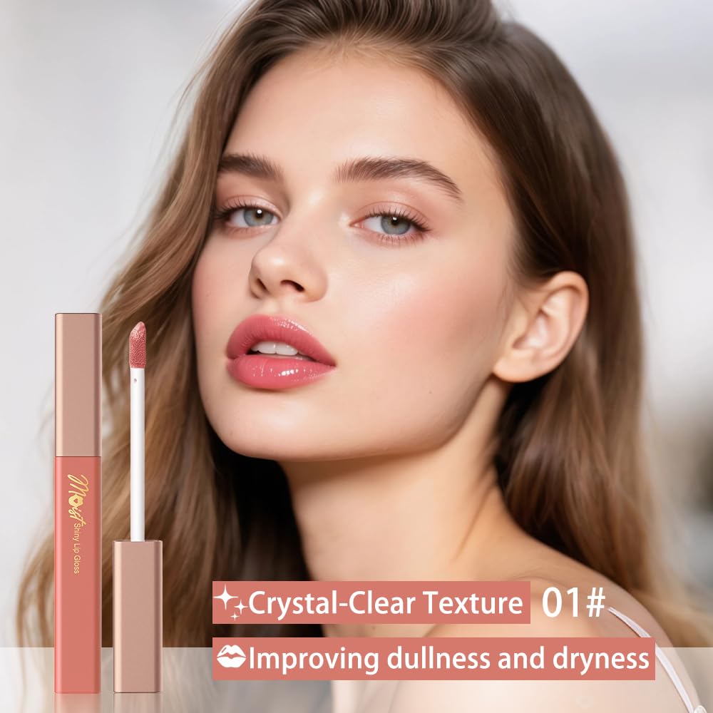 FERLYHR 12 Colors Lip Gloss Set, High-Shine Waterproof Collection, Long Lasting Moisturizing Formula with Mirror Finish, Adult (2#, 1 Count (Pack of 1))