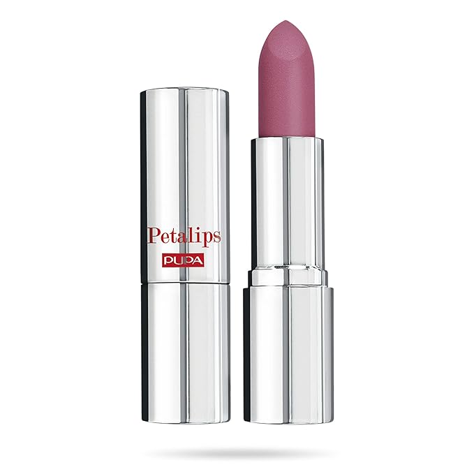 PUPA Milano Petalips Soft Matt Lipstick - Lightweight And Imperceptible - Provides Color With Buildable Intensity - Combines Comfort Of A Balm With A Matte Finish - 010 Mauve Violet - 0.123 Oz