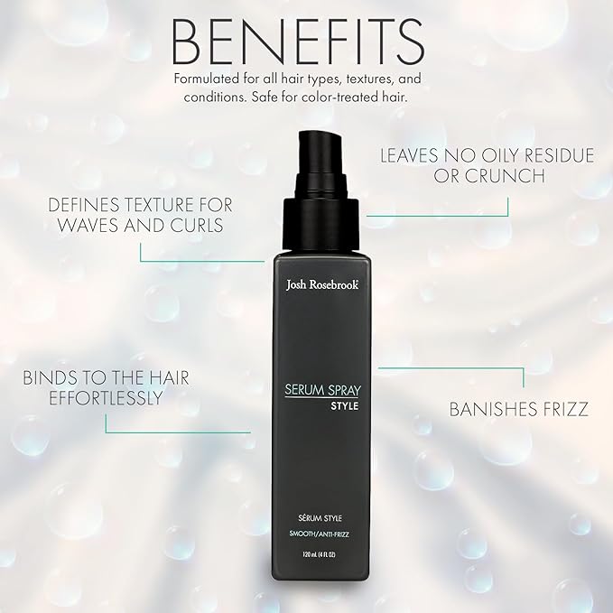 Josh Rosebrook Serum Spray Anti-Frizz Hair Spray 4 oz