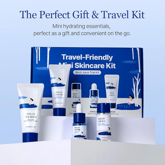 ROUND LAB Birch Juice Moisturizing Mini Kit 4-Step Skin Care Set