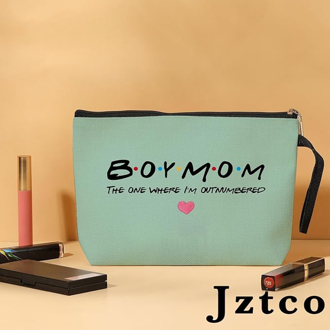 Jztco Boy Mama Makeup Bag, Baby Shower Gifts for Mom First Time, Green