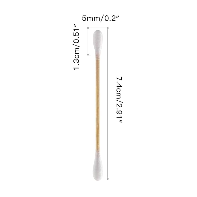 Isshah Natural Bamboo Cotton Swabs - Double Tips - 2000 Count