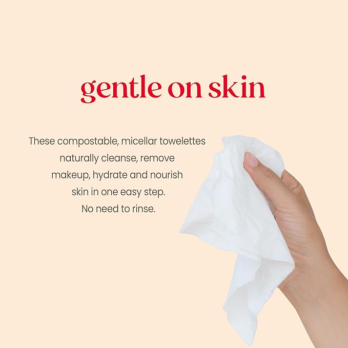 Burts Bees Micellar Rose Water Facial Towelettes, 100% Plant Based Cloth; 99% Natural Origin; Remove Makeup, Cleanse, Hydrate; No Greasy, Oily Residue; All Skin Types; 30 Ct, Pack of 3 (Pack May Vary)