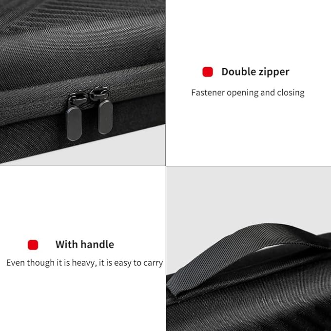 Janebert Hard Travel Case for Hair Clippers, Hair Cutting Barber Supplies Holder, Trimmer Organizer Storage Bag for Ufree/Hatteker/Oneisal/Wahl 5Star/Andis Men Razor Guard Grooming Kits (Black)