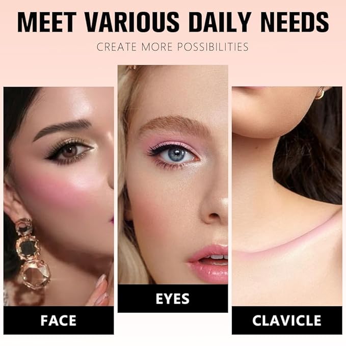 HHLTOH Pale Mauve Matte for Face Cheeks Blush,Natural Cream Blushes Makeup Palette, Light Monochrome Blush Creamy Powder Palette Makeup for Older Women, Blushes Eyeshadow Foundation for Every Day 06