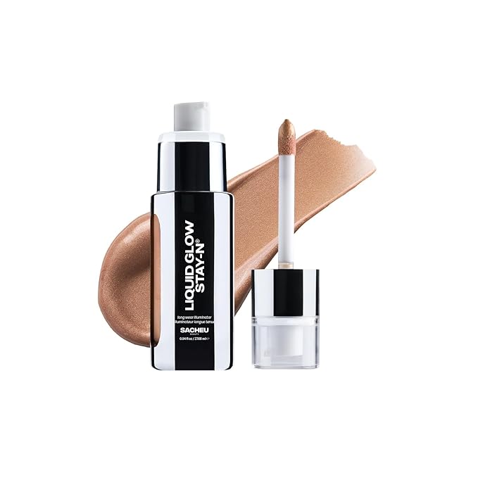 Sacheu Liquid Glow STAY-N Highlighter, Illuminator & Bronzer, Sun Beam