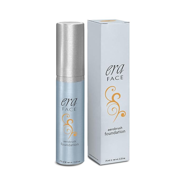 Era Beauty Face Spray Makeup (Y7 Carmel, 2.25 oz) - Airbrush Foundation, Everyday, Buildable, Professional Spray on Cosmetics