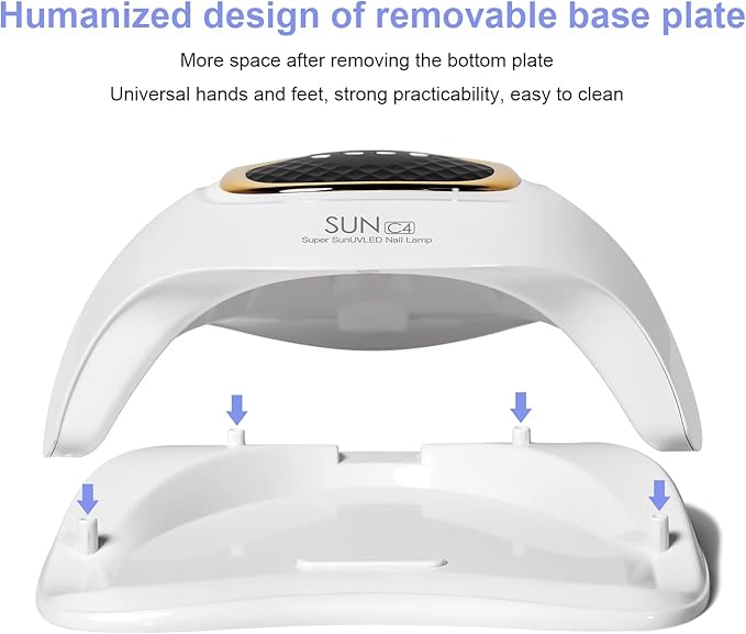 MIRAGE LAYON UV Nail Lamp - Fast Drying, Powerful & Efficient LED Nail Lamp with 4 Timing Settings & Infrared Automatic Sensor Professional UV Light for Home Salon Nail Art Tools