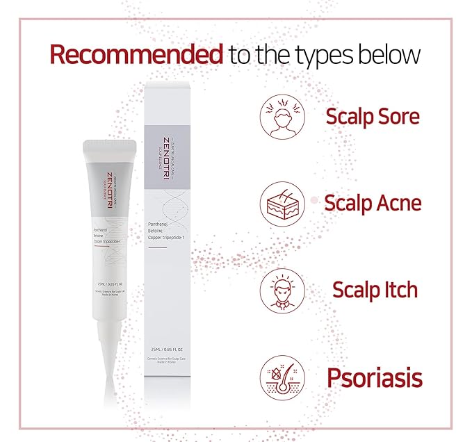 ZENOTRI Hair Care Scalp Essence | 25ml 0.85fl oz | Itchy Scalp Acne and Seborrheic Dermatitis Relief | Soothing and Nourishing