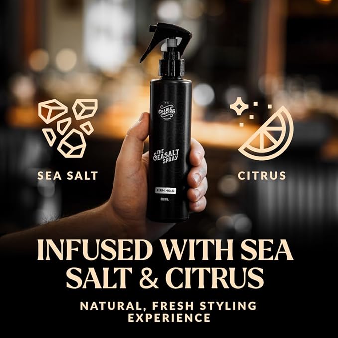 Charlemagne Sea Salt Spray for Men - Firm Hold, 6.76 fl oz, Pack of 2