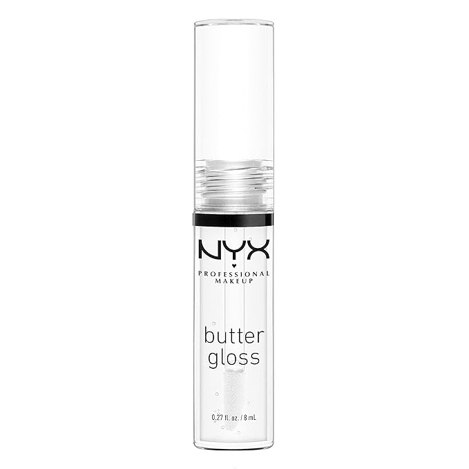 NYX PROFESSIONAL MAKEUP Butter Gloss, Non-Sticky Lip Gloss - Sugar Glass,Clear
