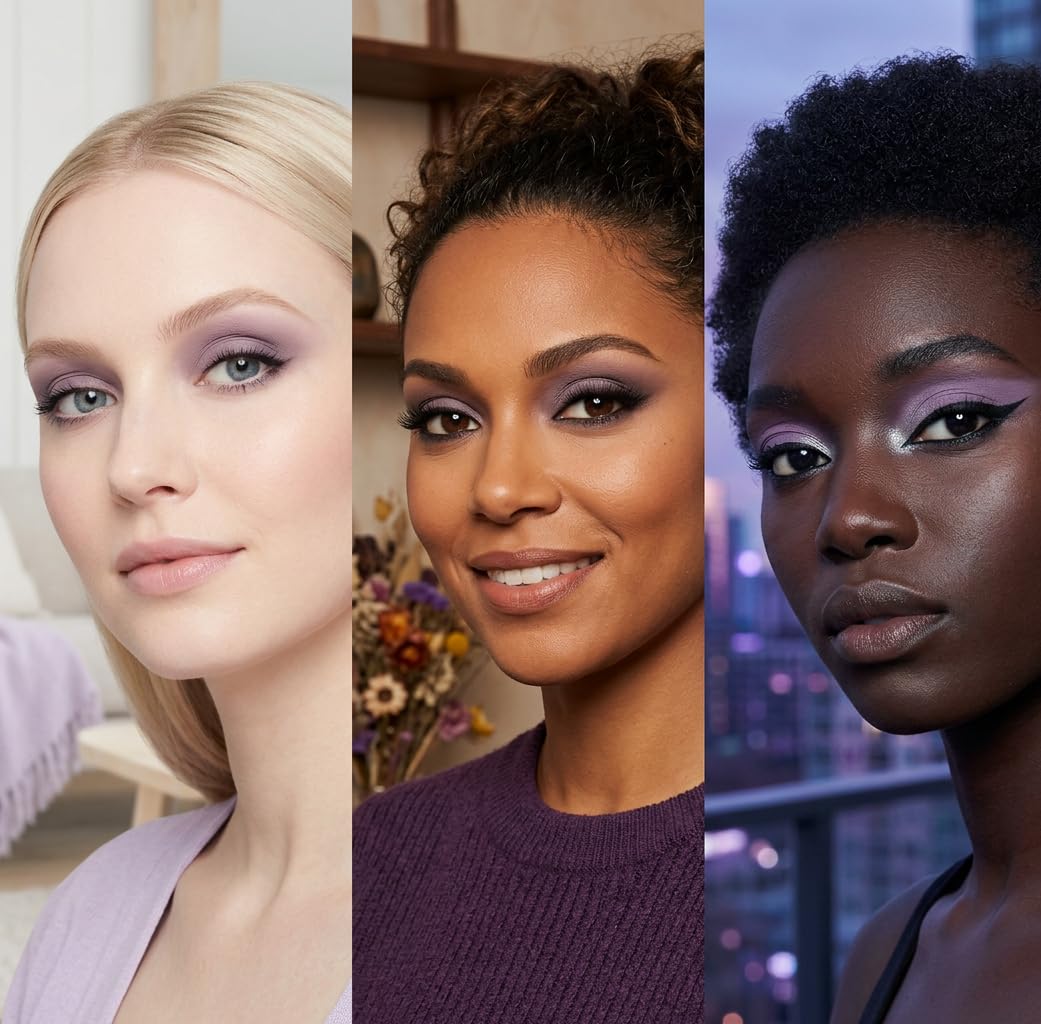Pure Ziva Purple Smoke Violet Matte Opaque Mauve Pressed Powder Single Vegan Eyeshadow; Talc, Paraben & Cruelty Free
