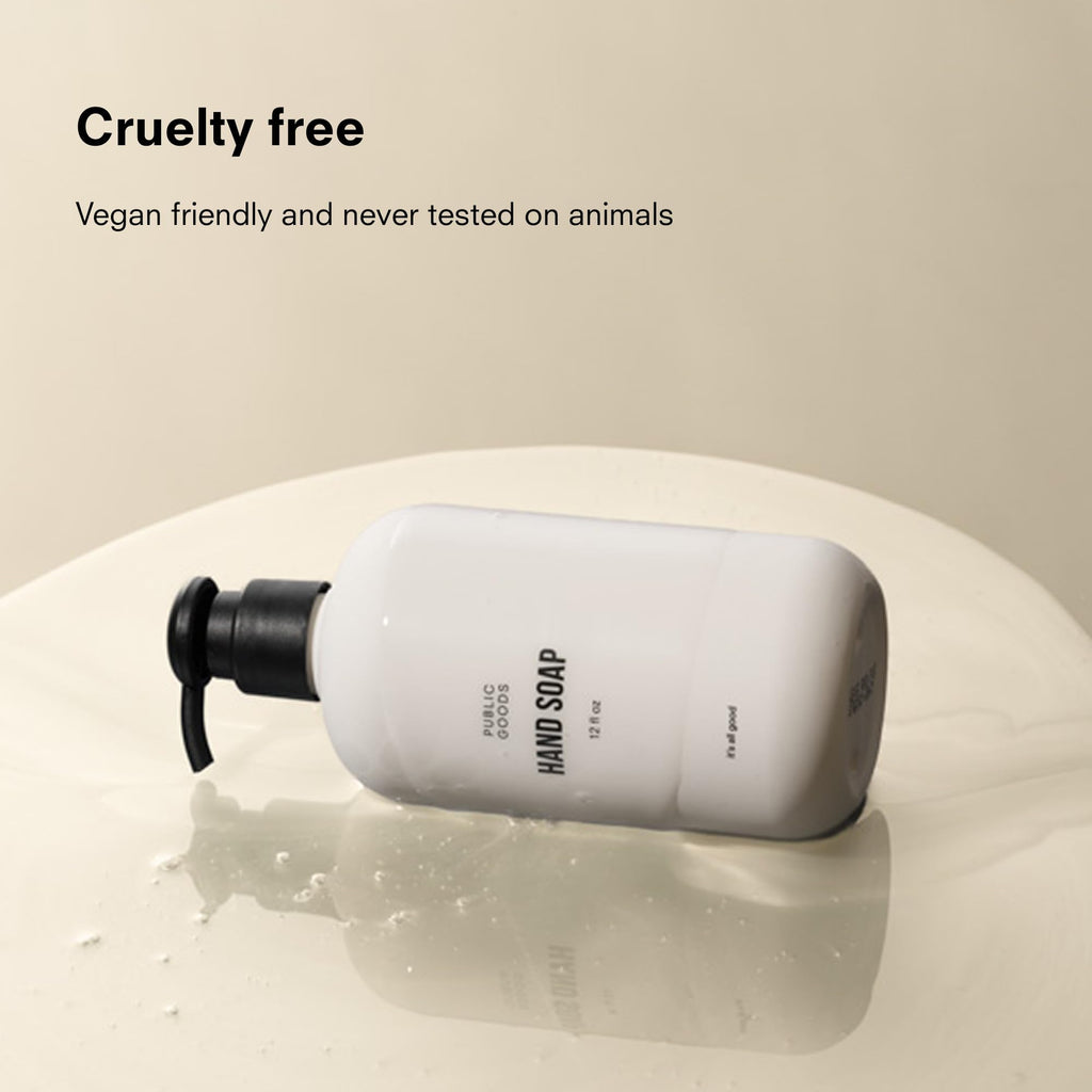 Public Goods Hand Soap | Cleansing Soap for Kitchen & Bathroom | Made with Natural Essential Oils | Paraben & Sulfate Free | Vegan Friendly | Made in Canada | 12 Fl Oz Bottle with Dispenser Pump