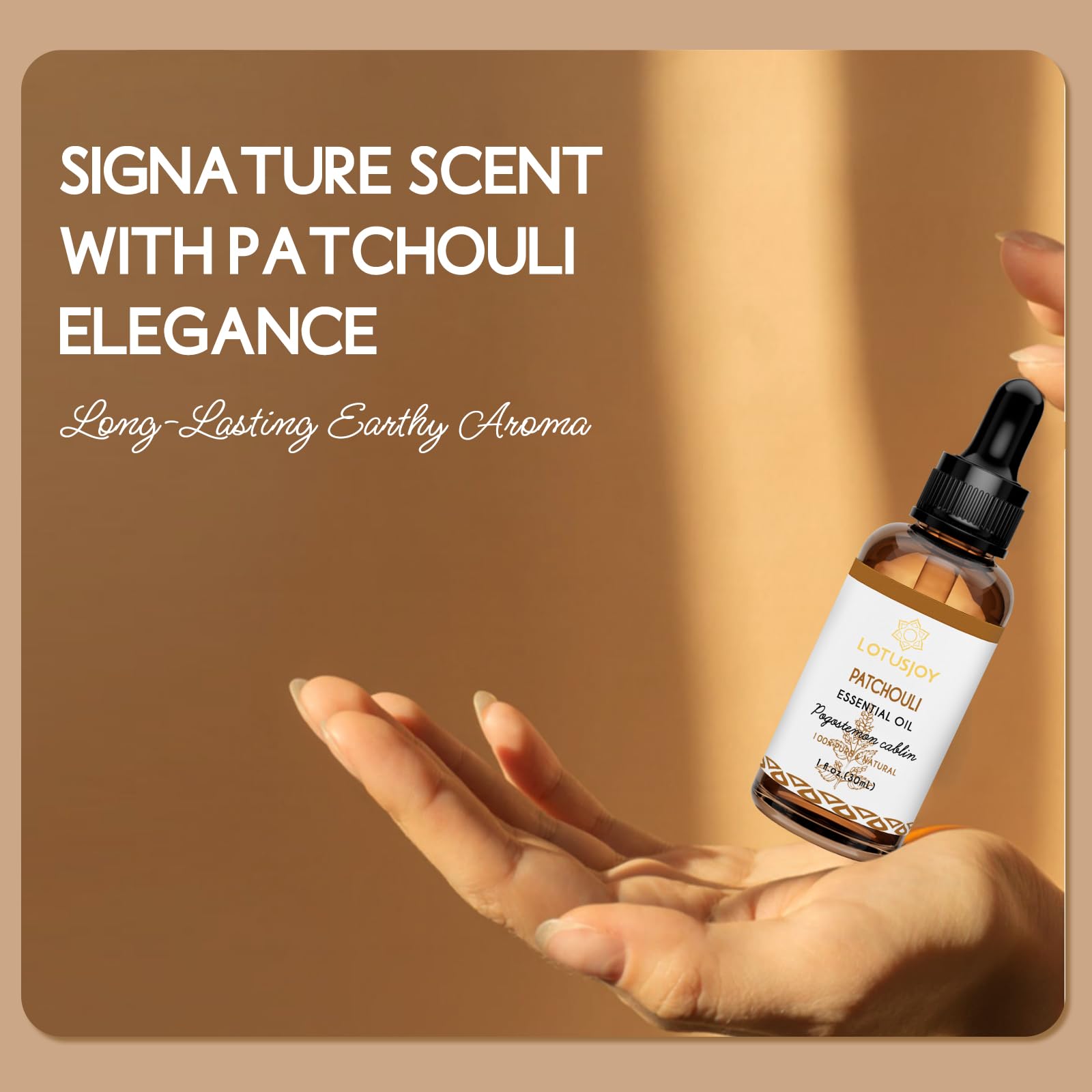 LOTUSJOY Patchouli Essential Oil for Skin Hair Diffuser, 1 Oz