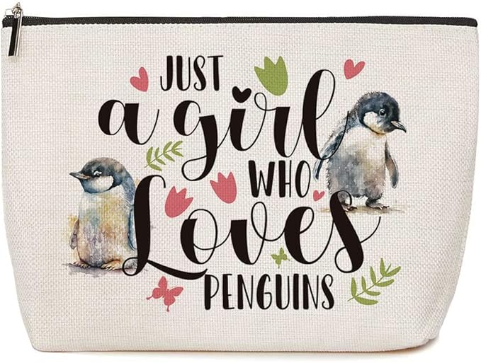 Penguin Makeup Bag Funny Animal Cosmetic Bag Penguin Gifts for Girls