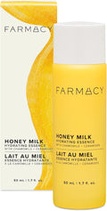 Farmacy Honey Milk Face Essence - Hydrating Milky Toner with Honey, Ceramides, Chamomile + Aloe - Helps Strengthen Skin Barrier + Replenish Moisture - Soothing + Calming Skincare (10ml)