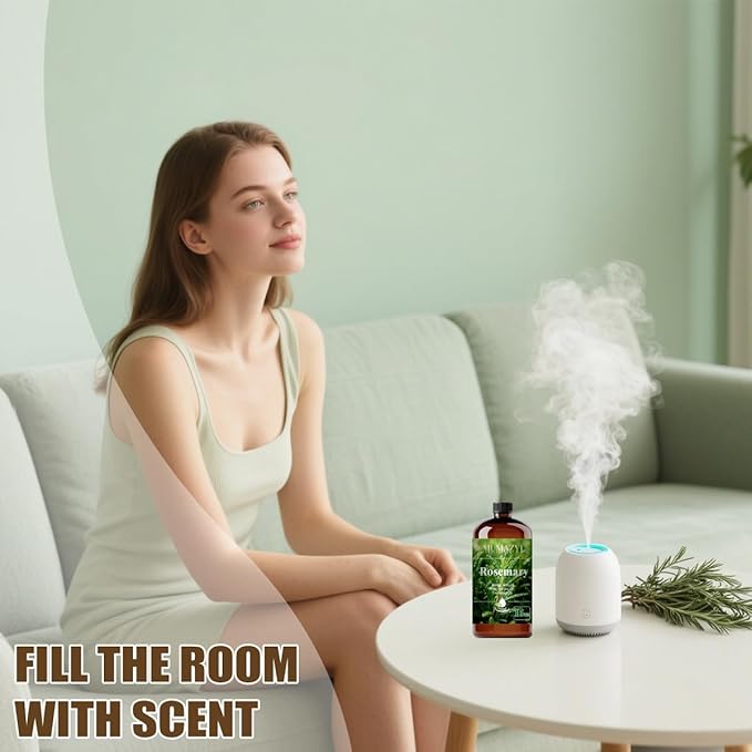 Rosemary Essential Oil, Rosemary Oil 16 Fl Oz 480ML for Diffuser Humidifier Yoga Cleaning DIY Candle Soap Making MUMAZYL Essential Oils