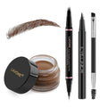 LAVONE Eyebrow Pen Kit, Waterproof Brow Pencil, Pomade,Eyeliner, Soft Brown