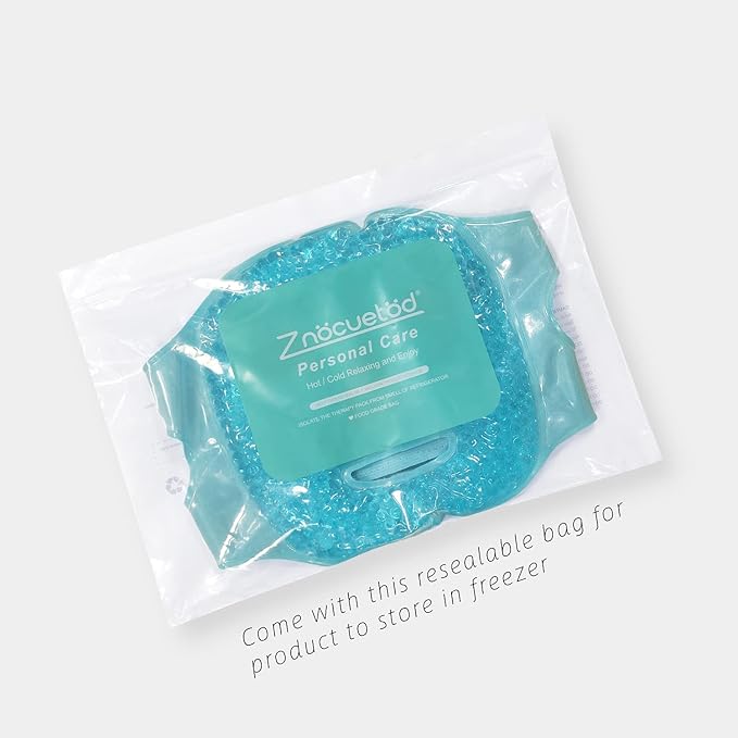 ZNÖCUETÖD Cold Face Ice Mask Facial Ice Pack, Hot Cold Compress for Face