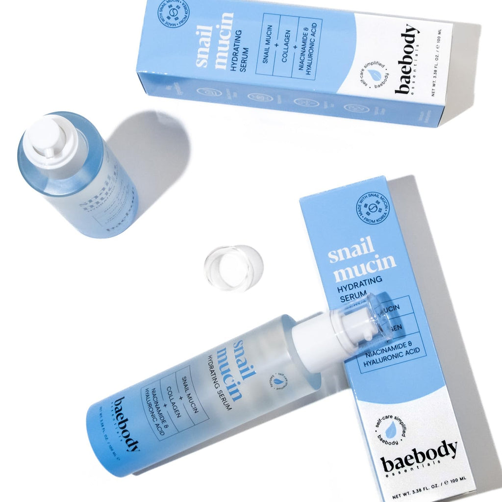 Baebody Snail Mucin Serum Moisturizer with Collagen, 3.38 fl oz