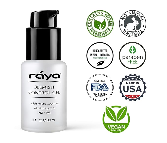 RAYA Clarifying Gel 703 Facial Serum for Oily Skin with Tea Tree Oil, 2 Oz