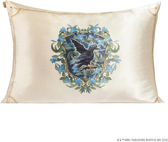 Kitsch & Harry Potter Satin Pillowcase W/Zipper - Size 19x26, Ravenclaw