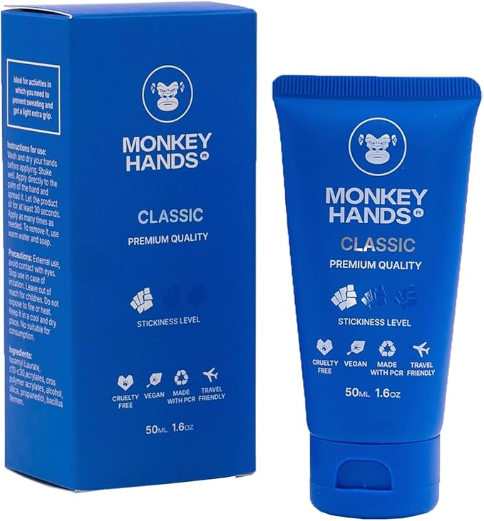 MONKEY HANDS MonkeyHands Gel Grip Pole Dance, Calisthenics, Rings, Parkour, Gymnastics, Padel, Tennis and More - High Performance - Skin Friendly, Vegan (Classic, 50ml)