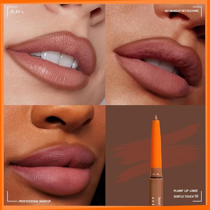 KXmzeG Matte Lip Liner Pencil, Nude Pink Long Lasting Lip Makeup for Older Women, Smooth Creamy Texture, Easy Glide Lip Contour, Natural Full Lips Look 10#