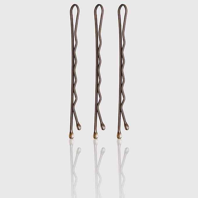 Fromm Style Artistry 2" Crimped Bobby Pins, Matte Bronze, 600 Hair Pins, Secure Hold, Suitable for All Hair Types and Lengths, Hair Accessories for Women