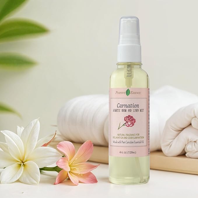 Carnation Pillow & Room Spray with Essential Oils, Home Fragrance, 4 fl oz