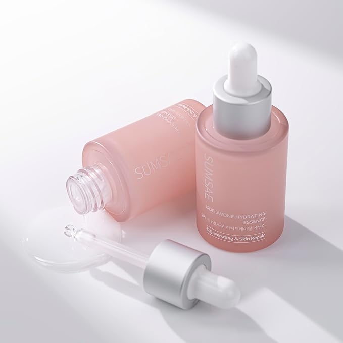SUMSAE Isoflavone Hydrating Essence for Face - Deep Hydration, Skin Firming, 24hr Skin Barrier Support, Healthy Glow Korean Skin Care with Fermented Bean, 30ml/1.01 fl.oz