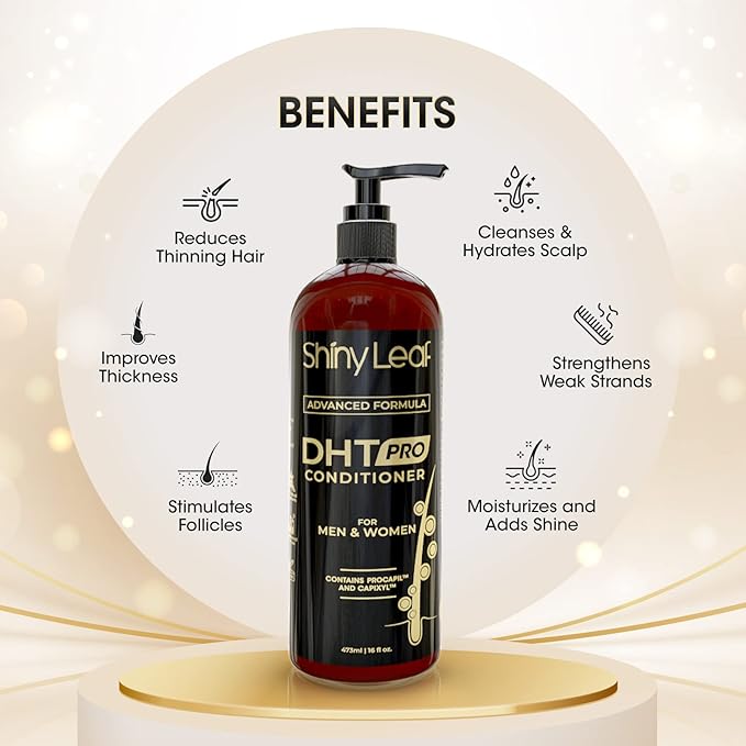 Shiny Leaf Hair Loss Conditioner, Biotin & DHT Blocker, Sulfate Free, 16 oz