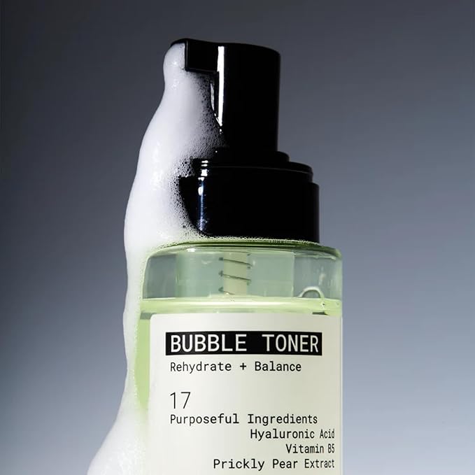 JUNO & Co. Bubble Toner – Hydrating Face Toner for Skin Prep, Foaming Facial Toner with Hyaluronic Acid & Vitamin B5, Gentle Toner for All Skin Types & Sensitive Skin, 2.87 fl oz