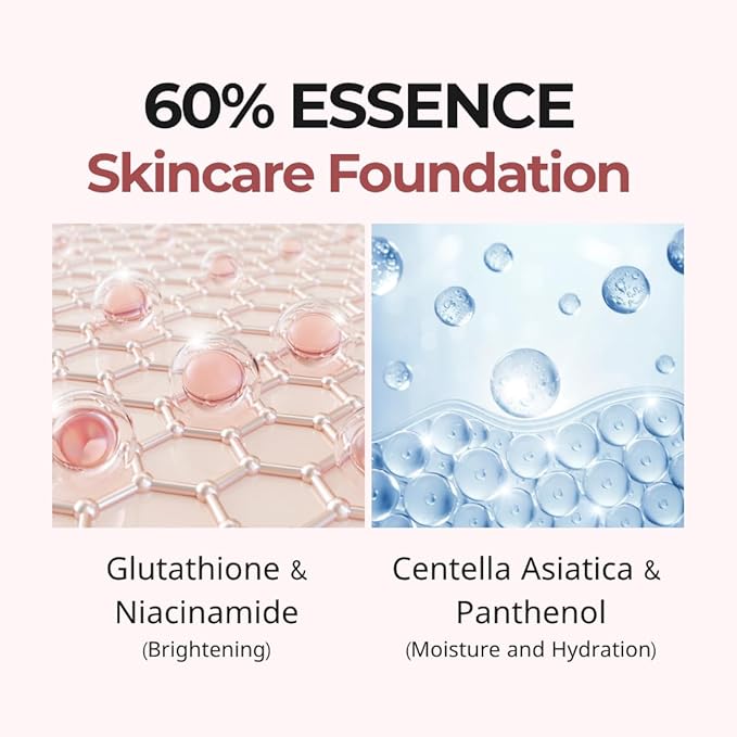 milktouch Cushion Foundation, 24H Flawless Skin, Radiant Shine, No Oxidation, Long-Lasting, Non-Creasing, 60% Hydrating Skincare Infused Korean, Stocking Stuffers, Christmas Gifts (24W Honey)