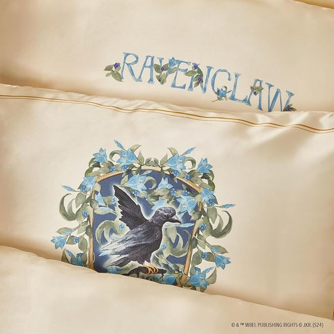 Kitsch & Harry Potter Satin Pillowcase W/Zipper - Size 19x26, Ravenclaw