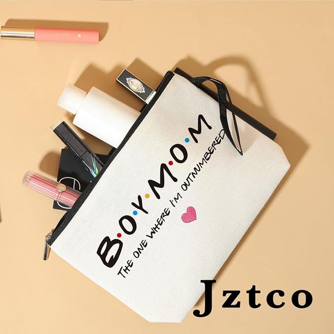 Jztco Boy Mom, Baby Shower Gifts for Moms First Time Makeup Bag
